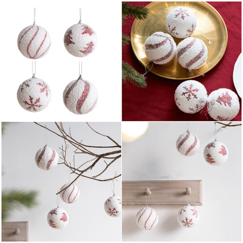 Decorative Baubles Ball Ornament Christmas Tree Decorations-D 2
