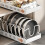 Retractable Pot Organizer Steel Shelf for-White Without 8 lines 3