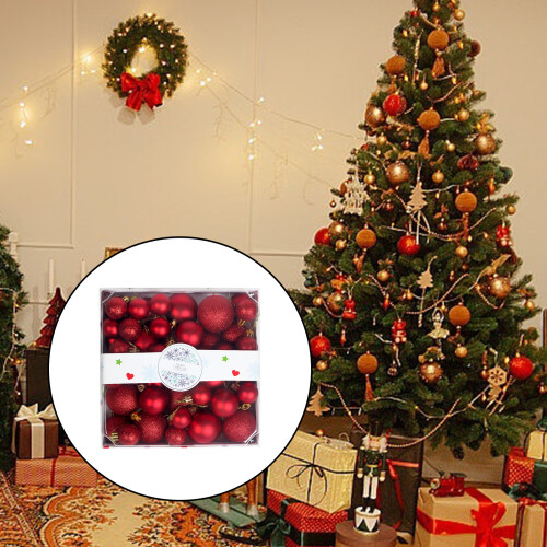 Reusable Christmas Ornament Plastic Ball Sequins-Navy blue 1