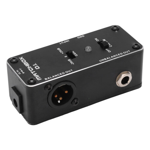 Black DI Effect Pedal, Multi-Functional Guitar & Bass Effects with XLR Audio Interface 2