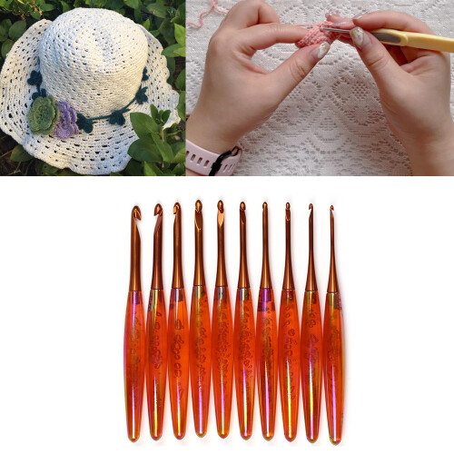 Acrylic Handle Crochet Hook Aluminium Crochet Needle for- 4.0 2