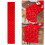 3D Quilted Plush Heart Pattern Fleece Table Runner-93cm Red 3