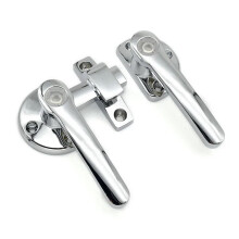 Sliding Door Handle with Durable Zinc Alloy Latch for Bathroom Left Side Easy Installation