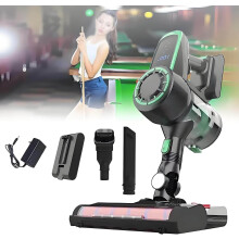 Electric Pool Table Cloth Cleaner with  Suction Power, Cordless Billiard Vacuum, Green