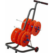 Wire Spool Rack with Wheels, Heavy Duty Adjustable Cable Reel Dispenser for Electrical Use