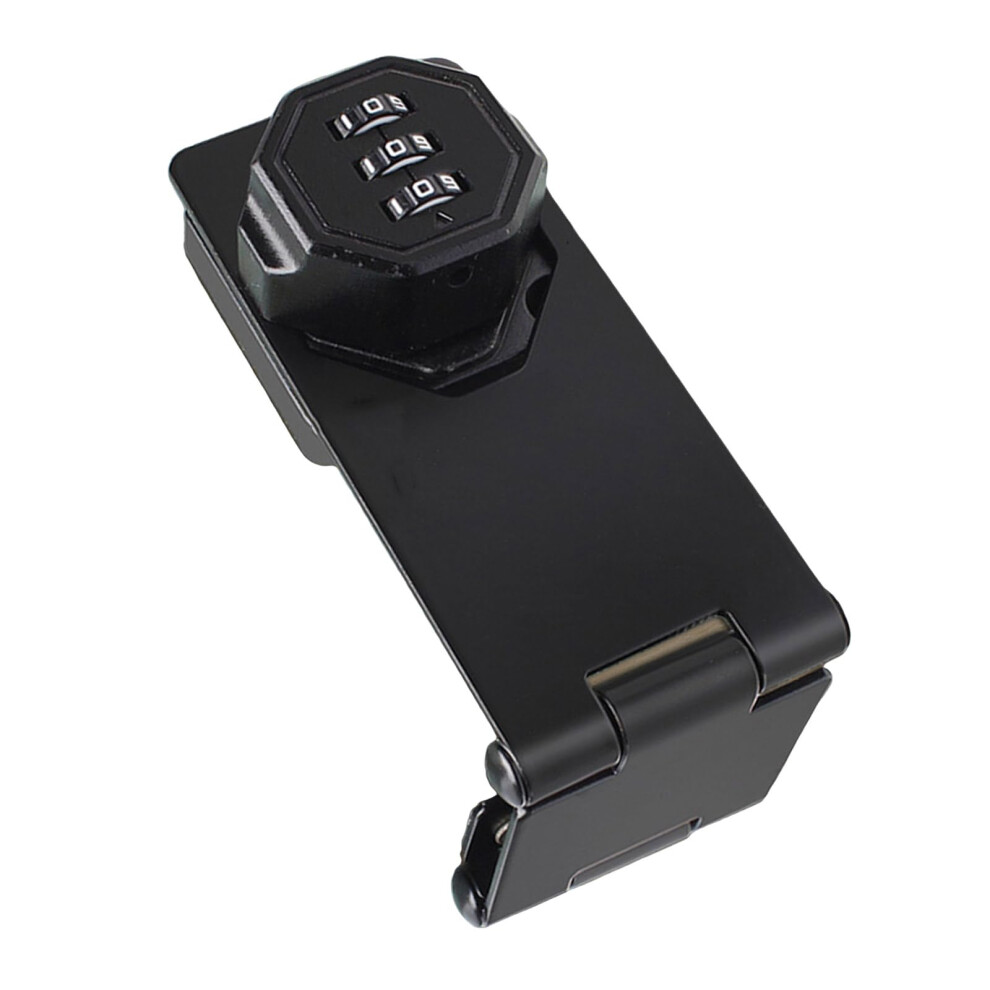 5 Inch Keyless Combination Lock Hasp For Cabinet Door, Durable Metal NoâDrill Security Latch 9330225347071