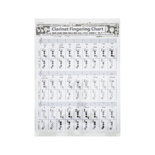 Clarinet Training Chart 30cm A3 Poster Chords and Fingering for Beginners 1