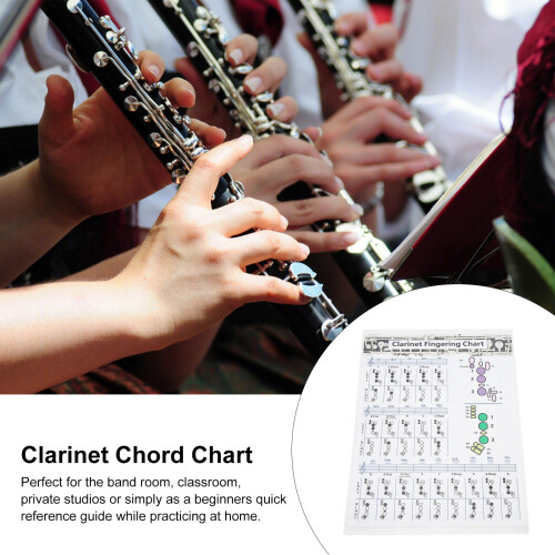 Clarinet Training Chart 30cm A3 Poster Chords and Fingering for Beginners 2