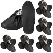 6 Pairs Reusable Waterproof Shoe Covers with Non Slip Sole for Men Size 10 Indoor and Outdoor