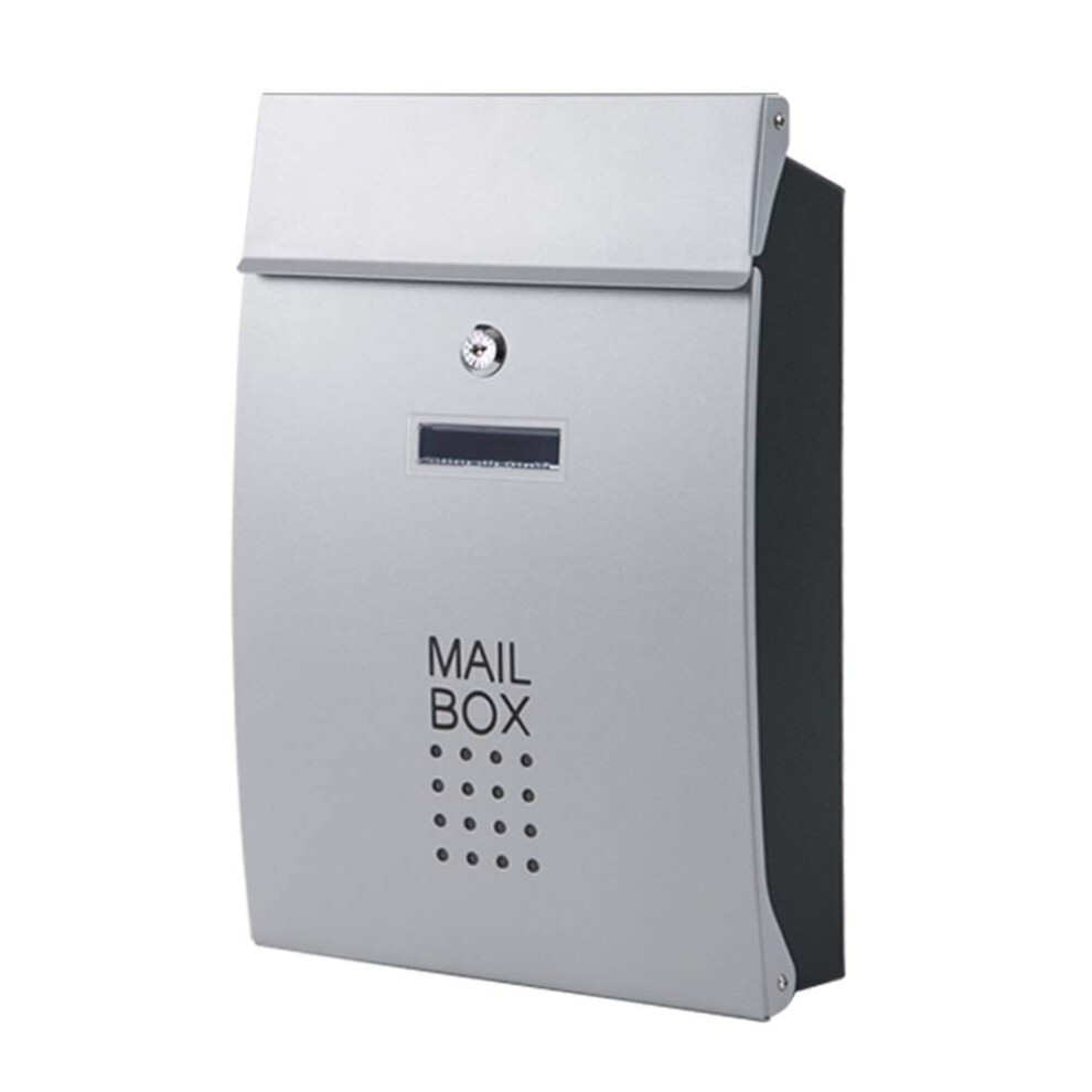 Weatherproof Wall Mounted Mailbox With Lockable Security, Galvanized Steel Outdoor Post Box 9092120705461
