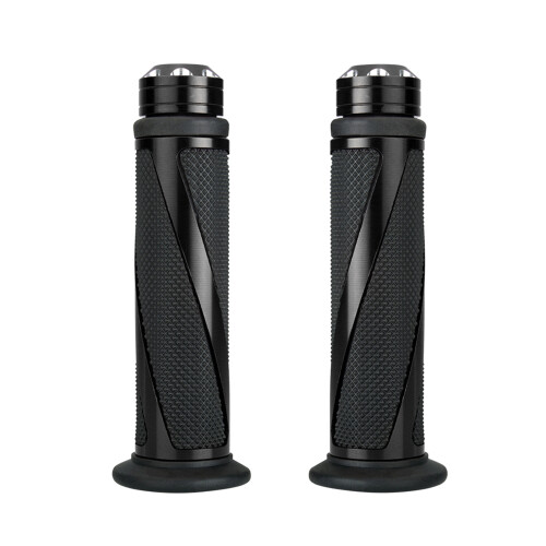 Universal 7/8'' Twill Handlebar Motorcycle Grip Set – Black, Red, Gold, Silver 1