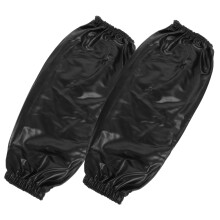 Black Gardening Arm Sleeves for Women, Oil Stain Resistant Elastic Protective Oversleeves