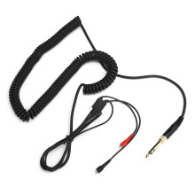 Coiled Headphone Audio Cable with Adapter for Sennheiser HD25 HD560 HD540 HD250, Oxygen Copper for Clear Balanced Sound and Enhanced Bass