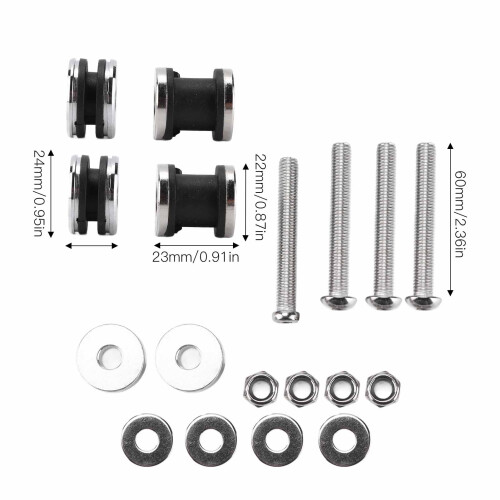 Motorcycle Backrest Sissy Bar Docking Hardware Kit for FXST FXSTB 1987-1999 2