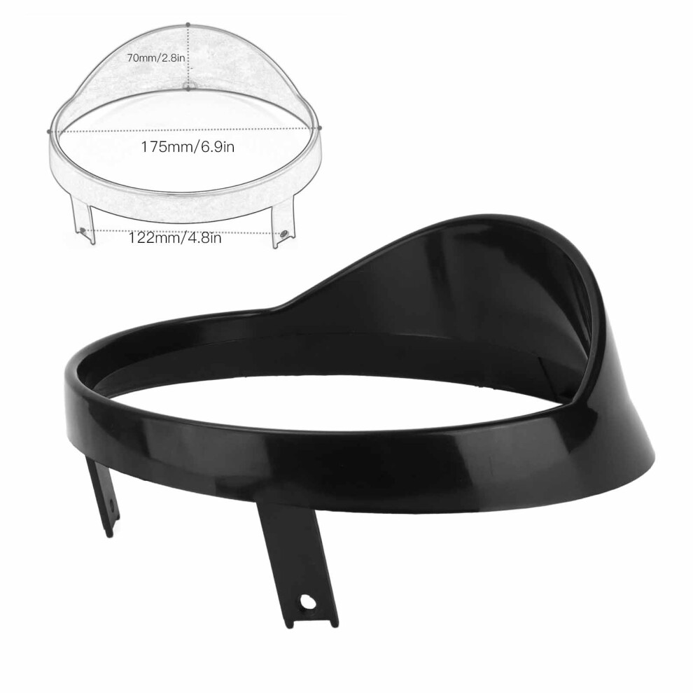 Abs Headlight Visor Vespa Gts Black 7790334806784