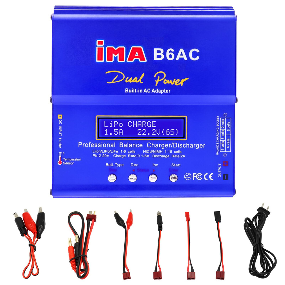 B6ac Lipo Battery Charger Rc Balance Dual Ac Dc Smart Discharger For Lipo Nimh Nicd Life Pb Batteries 9330225987338