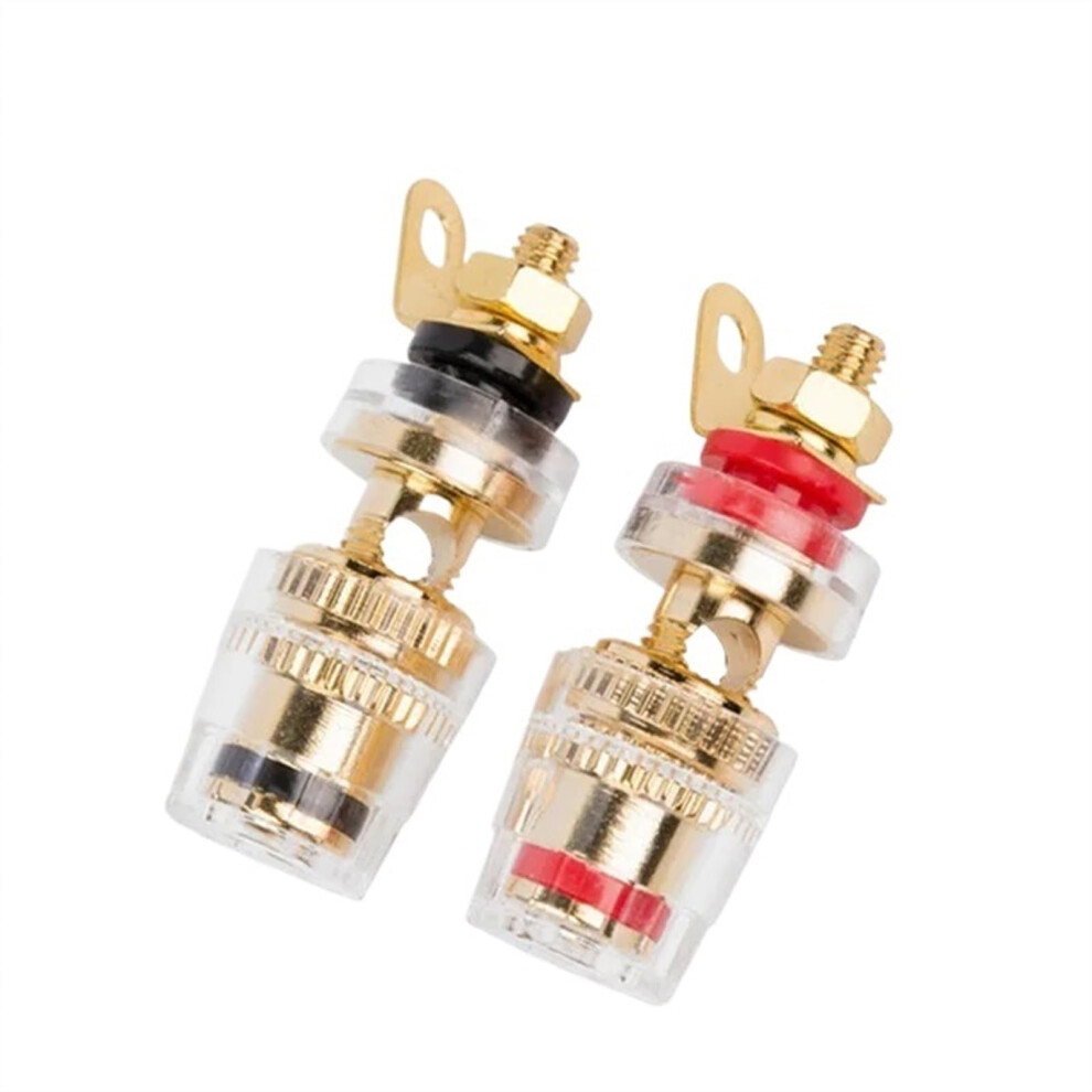 20Pcs Gold Plated Banana Speaker Terminal Connectors With Transparent Crystal Binding Post For Amplifier 9771547562535