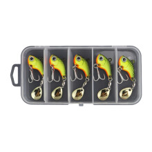 5Pcs Metall Künstliche Harte Köder Spinner Löffel Köder-Farbe 5