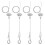 4 Pack 6ft Ceiling Sign Hanger Wire Kit, 2m Adjustable Suspension Hanging Cable Wire with Hook Wall Mount Cable 1