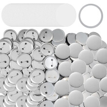 200 Sets mit 58 mm/2,25 Zoll Knopfherstellungszubehör, Komplettes DIY-Set für Knöpfe und Abzeichen, Geeignet für Knopfherstellungsmaschinen
