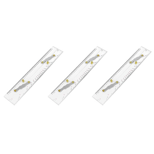 3X Marine Parallel Ruler Clear Scales, Mapping Points to Pull Parallel Ruler 450MM, Nautical Charts Parallel Ruler