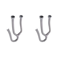 2pcs 3.5Ft Washing Machine PVC Y Shaped Drain Discharge Hose Washer Pipe Connector , with 2 Waterproof Rings