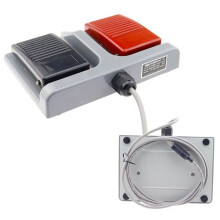 Modernizowany Przełącznik Nożny MDFS-67 Podwójny Przełącznik Nożny z Przewodem 10A/220V AC, Samoczynnie Resetujący, Kucie i Tekstylia A