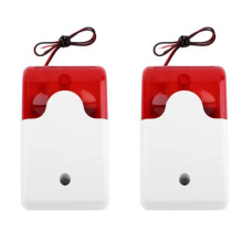 Flash LED Strobe Light Wired Siren 12V Work for Burglar Alarm System Strobe Siren Indicator Light Sound Alarm Siren