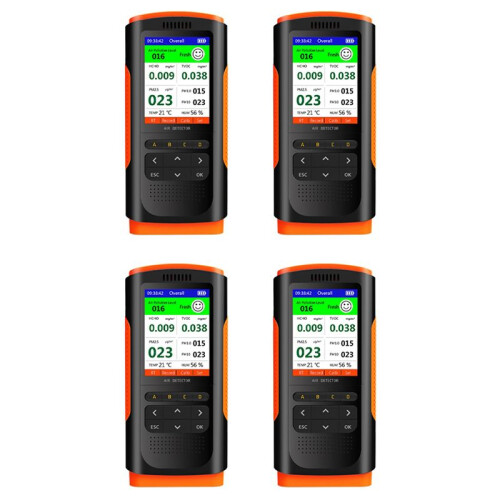 4X Formaldehyde Detector Luchtkwaliteitsmonitor PM 2.5 Draagbare Display Luchtvervuilingsmeter -Stoftester voor Thuisauto