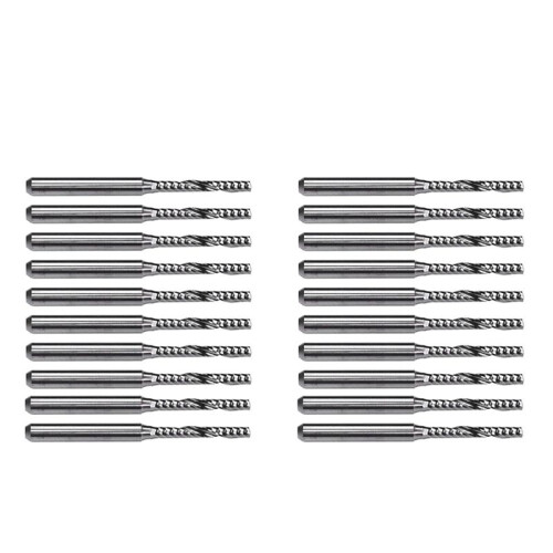 20 PCS 2mm X 15mm Carbide Single Flute End Mill Router Bit for Engraving Machine