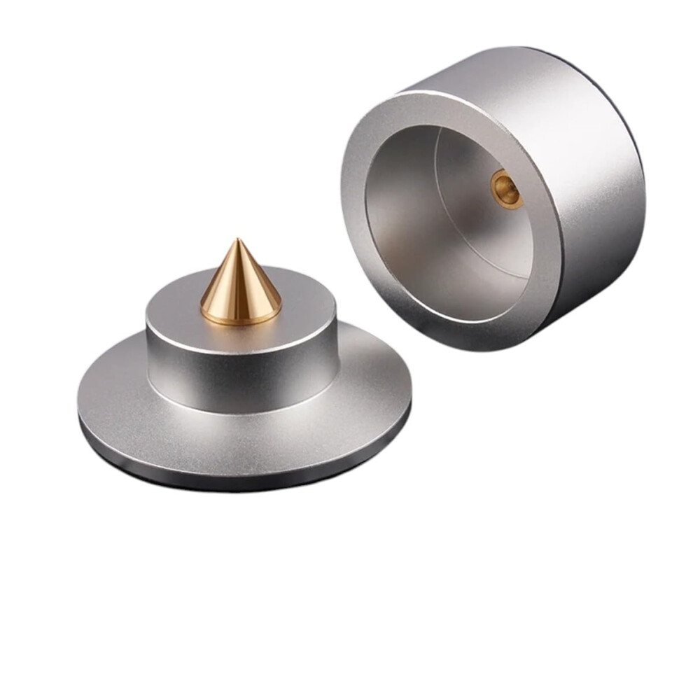 4 Pcs Aluminum Speaker Isolation Spikes Feet Pads, Shockabsorbing Hifi Noise Reduction Support 9092120186680