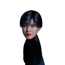 1/6 Scale Female Head Sculpt with Black Ponytail for TBLeague Phicen 12 Inch Action Figure