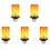 5X LED Flame Effect Light Bulb E27,Decorative Flickering Realistic Fire Lights Bulb,Festival Decoration Lamp,Black-B 2