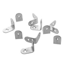 10 Pieces Stainless Steel Round Corner Angle Iron Shelves Two Holes 25 X 25 X 1.5 Mm