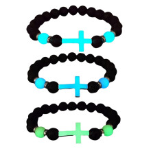 Armband med Natursten, Läkande, Självlysande, Självlysande Armband med Lotuspärlor, för Män och Kvinnor