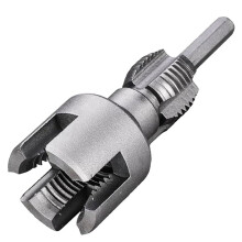 Integrated Internal & External Pipe Threading Tool, Electric Drill Compatible Pvc Pipe Threader Kit, 3/4inch