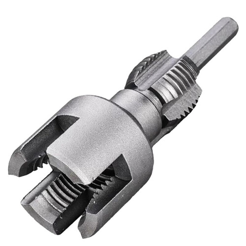 Integrated Internal & External Pipe Threading Tool, Electric Drill Compatible Pvc Pipe Threader Kit, 3/4inch