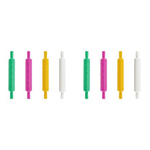 8 Stuks Kleimodelleringspatroonrollenset 4 Kleuren Lederen Textuurroller Plastic Deegroller Polymeerklei voor Doe-Het-Zelf Handgemaakte