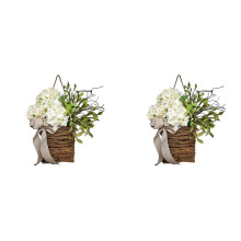 2X VåRen Wildflower Door HäNgande  Krans VåRens VäLkomstskylt PåSkdagen för YtterdöRren, Heminredning