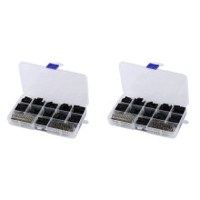 1240Pcs Dupont Connector 2.54mm, Dupont Cable Jumper Wire Pin Header Housing Kit, Male Crimp Pins