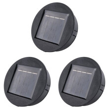 3X Garden Solar Powered Replacement Round LED Light Box Solar Battery Box Solar Cells Li-Ion Battery Charger