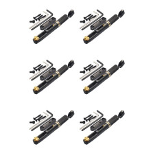6X Saddle Headless Electric Guitar Bridge Tailpiece with Wrench for Headless Electric Guitar Black