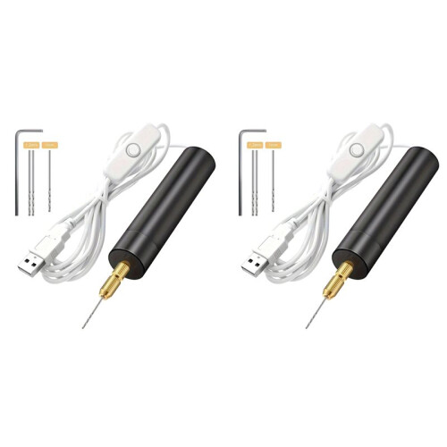2X Electric USB  Drill Kit USB Drill Rotary Tools Engraver Pen Drilling Jewelry Tools with Drill Bits Power Tools