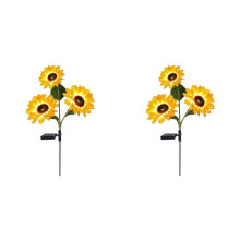 2X Lumières Solaires D'Ange avec Tournesol Lampes Solaires Extérieures Imperméables pour Lumières de Cour de Noël avec Tournesol