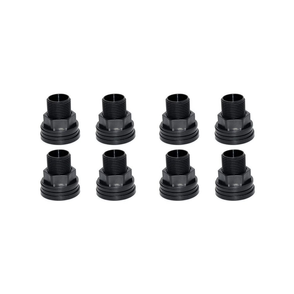 2X Pvc Bulkhead Fitting Double Threaded Bulkhead Water Tank Connector For Rain Barrels Aquariums Water Tanks Tubs Pools 4712487195112
