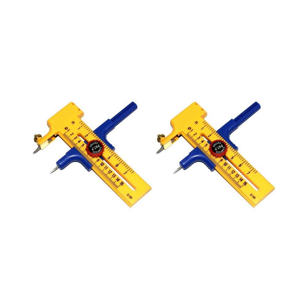 2X Compass Circle Cutter Circular Cutting Tool Adjustable Compass Circle Cutter Cortador Circular Circle Cutter 6033247048690