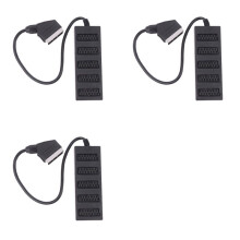 3X 21Pin Scart 5 Way Splitter 21p Scart Male to 5 Female Adapter Connector 5 Road Scart One Divide Into Five Cable