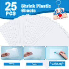 Shrink Plastic Sheets Kit - DIY Shrinky Paper Art Supplies for Jewelry, Keychain Making, DIY 'S Day Crafts Gifts
