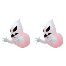 2pcs 1Mx0.9M Halloween Inflatable Horror Window Foldable Balloon Outdoor Courtyard Garden Decoration