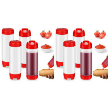 8Pcs Squeeze Bottles Refillable 20 Oz,Inverted Plastic Tip Large Valve Dispenser Condiment Squeeze Bottle
